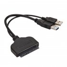 USB 3.0 To SATA Adapter Cable for 2.5in External HDD SSD Hard Drive Disk Convert black
