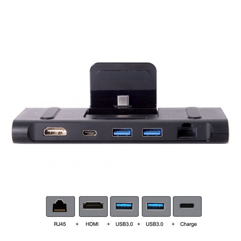 USB 3.0 Type-C USB-C Dock Station to HDMI & 2 USB 3.0 Hub & Ethernet & Charge for Samsung S8 S9 Mate10 P20