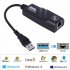 USB 3 0 to 10 100 1000 Mbps Gigabit RJ45 Ethernet LAN Network Adapter for PC Black