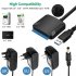 USB 3 0 to Sata Adapter USB3 0 Cable Converter Hard Drive Cable  12v 2A AC Power Adapter UK Plug