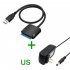 USB 3 0 to Sata Adapter USB3 0 Cable Converter Hard Drive Cable  12v 2A AC Power Adapter US Plug