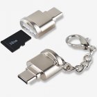 USB 3.1 Type-C Card Reader USB-C TF Micro SD OTG Adapter Memory Card Reader Silver