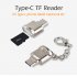 USB 3 1 Type C Card Reader USB C TF Micro SD OTG Adapter Memory Card Reader Silver