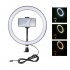 USB 3 Modes Dimmable Led Ring Vlogging Photography Video Lights with Tripod Ball Head 9 inch ring light  PU407 