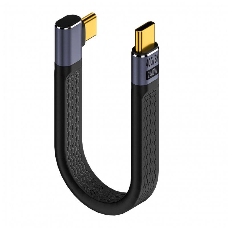 USB 4.0 Cable 15CM Short USB C To USB C Cable 40Gbps Data Transmission 240W Fast Charge Cable FPC Design