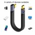 USB 4 0 Cable 15CM Short USB C To USB C Cable 40Gbps Data Transmission 240W Fast Charge Cable FPC Design For Laptop Phones C female straight  C male bend