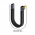 USB 4 0 Cable 15CM Short USB C To USB C Cable 40Gbps Data Transmission 240W Fast Charge Cable FPC Design For Laptop Phones C female straight  C male bend