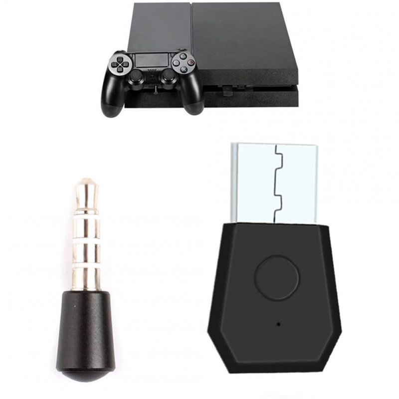 USB Adapter Bluetooth Transmitter for PS4  Bluetooth 4.0 Headsets Receiver Headphone Dongle  black