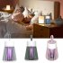 USB Bug Zapper Lamp 1200mA Electronic Mosquito Zapper Light Portable Fly Trap Camping Light For Outdoor Indoor white english