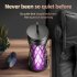 USB Bug Zapper Lamp Electronic Mosquito Zapper With Ambient Light Fly Zapper With Handle For Home Bedroom Gray charging model
