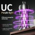 USB Bug Zapper Lamp Electronic Mosquito Zapper With Ambient Light Fly Zapper With Handle For Home Bedroom Gray charging model