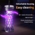 USB Bug Zapper Lamp Electronic Mosquito Zapper With Ambient Light Fly Zapper With Handle For Home Bedroom Gray charging model