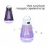 USB Bug Zapper  Mosquito Killer Lamp  Portable Hanging Loop Bug Zapper  IPX5 Waterproof  2000mAh Fly Zapper For Summer Trip  Outdoor Camping black