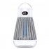 USB Bug Zapper  Mosquito Killer Lamp  Portable Hanging Loop Bug Zapper  IPX5 Waterproof  2000mAh Fly Zapper For Summer Trip  Outdoor Camping White