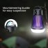 USB Bug Zapper  Mosquito Killer Lamp  Portable Hanging Loop Bug Zapper  IPX5 Waterproof  2000mAh Fly Zapper For Summer Trip  Outdoor Camping black