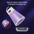 USB Bug Zapper  Mosquito Killer Lamp  Portable Hanging Loop Bug Zapper  IPX5 Waterproof  2000mAh Fly Zapper For Summer Trip  Outdoor Camping black