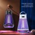 USB Bug Zapper  Mosquito Killer Lamp  Portable Hanging Loop Bug Zapper  IPX5 Waterproof  2000mAh Fly Zapper For Summer Trip  Outdoor Camping black
