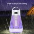 USB Bug Zapper  Mosquito Killer Lamp  Portable Hanging Loop Bug Zapper  IPX5 Waterproof  2000mAh Fly Zapper For Summer Trip  Outdoor Camping black