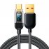USB C Cable 1 2M 39 3 78 7Inches 20W Power Delivery Cable Data Transmission Portable Braided Data Cord With Real Time Power Display PD Fasting Charging For Tabl