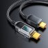 USB C Cable 1 2M 39 3 78 7Inches 20W Power Delivery Cable Data Transmission Portable Braided Data Cord With Real Time Power Display PD Fasting Charging For Tabl