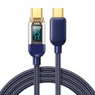 USB C Cable 1-2M/39.3-78.7Inches 20W Power Delivery Cable Data Transmission Portable Braided Data Cord With Real-Time Power Display PD Fasting Charging