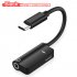 USB C Cable 2 in 1 Type C 3 5mm Jack Audio Converter Headphone Adapter Cable for Huawei mate 10 P20 pro Xiaomi Mi 6 8 black