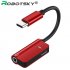 USB C Cable 2 in 1 Type C 3 5mm Jack Audio Converter Headphone Adapter Cable for Huawei mate 10 P20 pro Xiaomi Mi 6 8 red