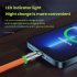 USB C Cable Charging Cable 1 m 6A Fast Charging Cable LED Indicator Light Type C Charge Cable Upgraded Tensile Strength Orange 1 meter