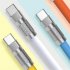 USB C Cable Charging Cable 1 m 6A Fast Charging Cable LED Indicator Light Type C Charge Cable Upgraded Tensile Strength Orange 1 meter