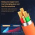 USB C Cable Charging Cable 1 m 6A Fast Charging Cable LED Indicator Light Type C Charge Cable Upgraded Tensile Strength Orange 1 meter