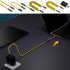 USB C Charging Cable Data Transmission Cable 140W Power Delivery Cord Type C 8K Audio Video Fasting Charging Zinc Alloy Head Data Cable For Laptops Tablets Smar