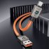 USB C Charging Cable Zinc Alloy Head USB Type C Cable Data Transmission 66W Fast Charging Male To Male Data Cable With Light For Laptop Smart Phone Tablet blue 