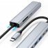 USB C Dock 7 In 1 USB C Hub Data Adapter Multiport Dongle 4K HD Port For Tablet Laptop PC Printer Flash Drive HD USB3 0x2 SD TF USBC PD 7in1