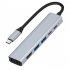 USB C Dock 7 In 1 USB C Hub Data Adapter Multiport Dongle 4K HD Port For Tablet Laptop PC Printer Flash Drive HD USB3 0x2 SD TF USBC PD 7in1