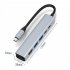 USB C Dock 7 In 1 USB C Hub Data Adapter Multiport Dongle 4K HD Port For Tablet Laptop PC Printer Flash Drive HD USB3 0x2 SD TF USBC PD 7in1