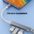 USB C Hub 4 Multi Port USB Type C Hub With USB2 0 USB3 0 OTG Function USB Splitter Adapter Compatible For Win7 8 10 2 in 1 gray