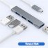 USB C Hub 4 Multi Port USB Type C Hub With USB2 0 USB3 0 OTG Function USB Splitter Adapter Compatible For Win7 8 10 type C gray