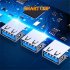 USB C Hub 4 Multi Port USB Type C Hub With USB2 0 USB3 0 OTG Function USB Splitter Adapter Compatible For Win7 8 10 USB gray