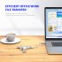USB C Hub 4 Port USB Hub Slim Mini Data Adapter Multiport Dongle With Cable For Laptop PC Printer Flash Drive pink typeC