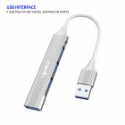 USB C Hub 4-Port USB Hub Slim Mini Data Adapter Multiport Dongle With Cable For Laptop PC Printer Flash Drive