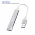 USB C Hub 4 Port USB Hub Slim Mini Data Adapter Multiport Dongle With Cable For Laptop PC Printer Flash Drive pink typeC