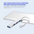 USB C Hub 4 Port USB Hub Slim Mini Data Adapter Multiport Dongle With Cable For Laptop PC Printer Flash Drive pink typeC