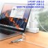 USB C Hub 4 Port USB Hub Slim Mini Data Adapter Multiport Dongle With Cable For Laptop PC Printer Flash Drive pink typeC