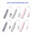USB C Hub 4 Port USB Hub Slim Mini Data Adapter Multiport Dongle With Cable For Laptop PC Printer Flash Drive pink typeC