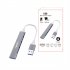 USB C Hub 4 Port USB Hub Slim Mini Data Adapter Multiport Dongle With Cable For Laptop PC Printer Flash Drive pink typeC