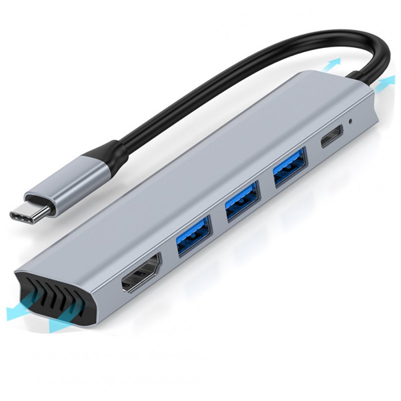 USB C Hub HD Multimedia Interface USB 3.0 USB 2.0 Ports TF SD Card Reader USB Expander Multiport USB Splitter For PC Laptop Five-in-one model B