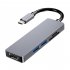 USB C Hub HD Multimedia Interface USB 3 0 USB 2 0 Ports TF SD Card Reader USB Expander Multiport USB Splitter For PC Laptop Five in one model B