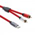 USB C RCA Audio Cable Type C to 2 RCA Cable for Phone Home PC Computer 1 meter