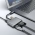 USB C To HD Multimedia Interface VGA Type C USB 3 0 HUB Adapter 4K 1080P USB C Digital Multiport Converter For Monitor Projector Phone Laptop Desktop grey