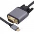USB C To VGA Adapter 1080P Video Type C To VGA Monitor Converter For Laptop TV Projector Projection Screen Playback black